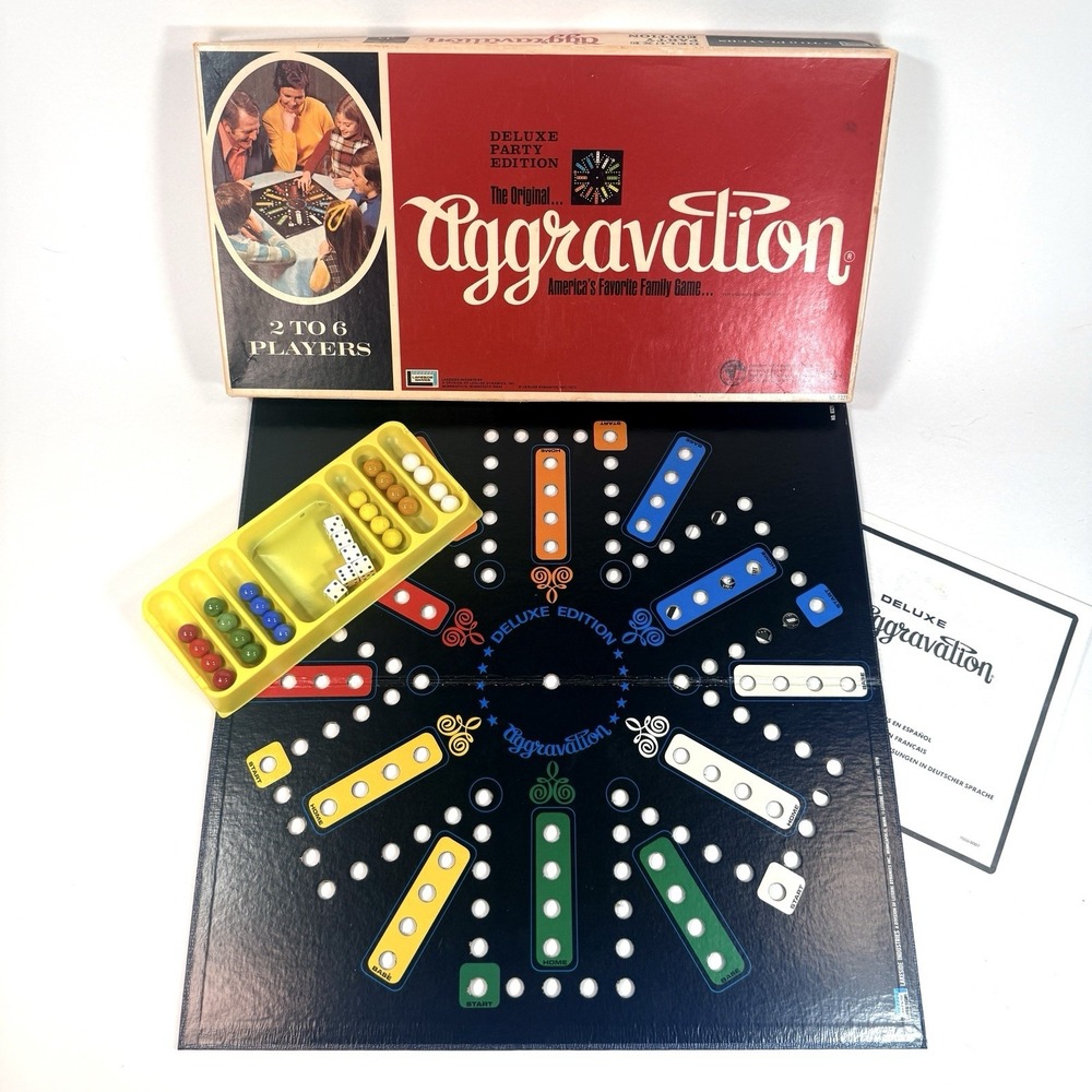 Vintage 1972 Aggravation Deluxe Party Edition Lakeside #8321 Complete Game